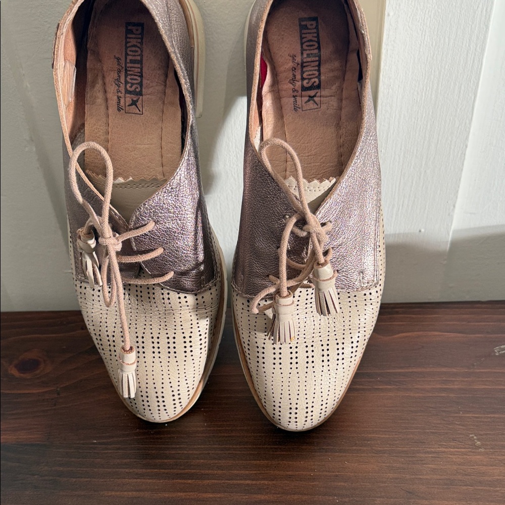 Coastal Leather Oxford Shoes Perforated Tassel Lace Up Comfort EU 39 - Picture 3 of 8
